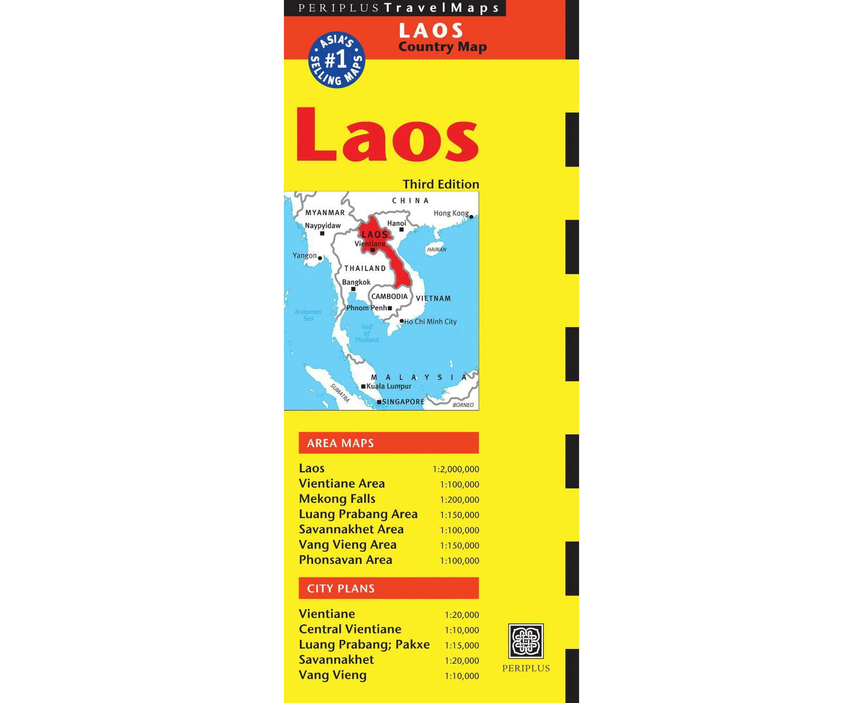 Laos Travel Map Third Edition