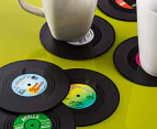 6x Retro Vinyl Coasters