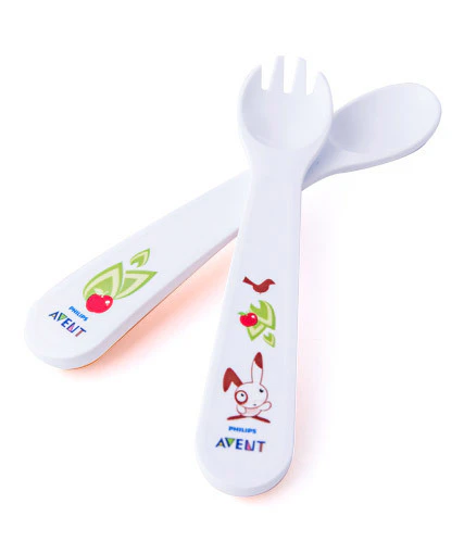 2 x Philips AVENT Baby's First Spoon and Fork