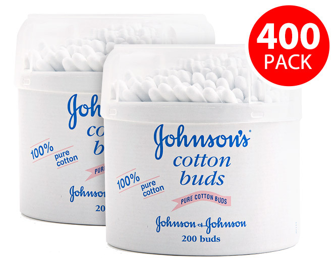 Johnson's 100% Cotton Buds 400-Pack | Catch.com.au