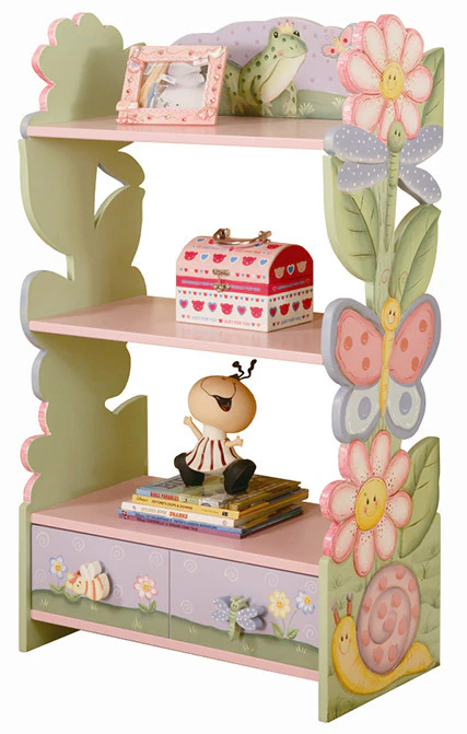 Kids' 3-Shelf Magic Garden Bookcase - Pink