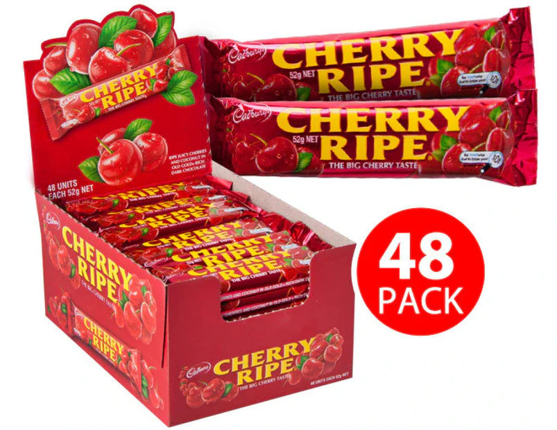 48x Cadbury Cherry Ripe Bars 52g