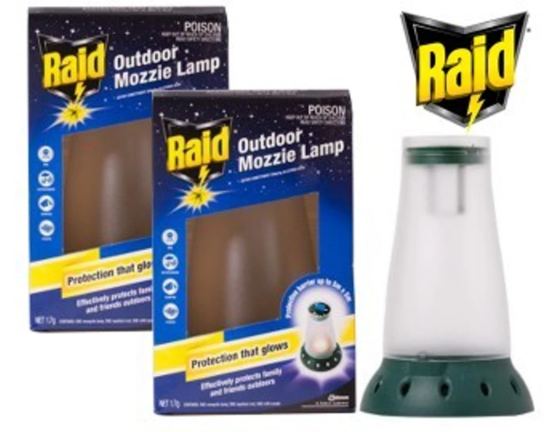 2 x Raid Protector Outdoor Mozzie Lamps