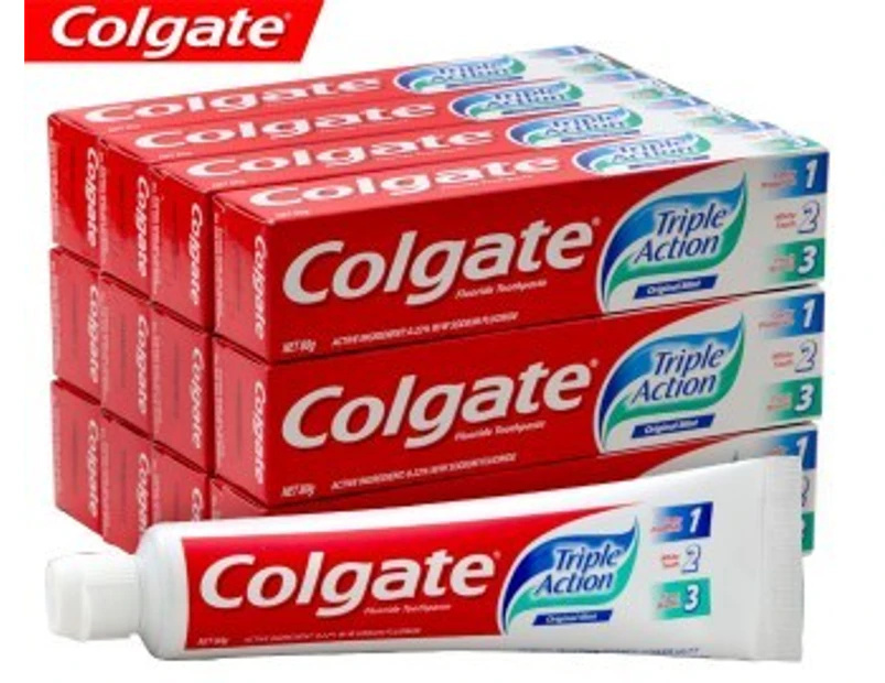 12x Colgate Fresh Triple Action Toothpaste 80g