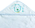 Minikins Hooded Bath Towel Puppy - Blue