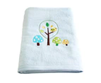 Minikins Embroidered Toadstool Bath Towel - Blue