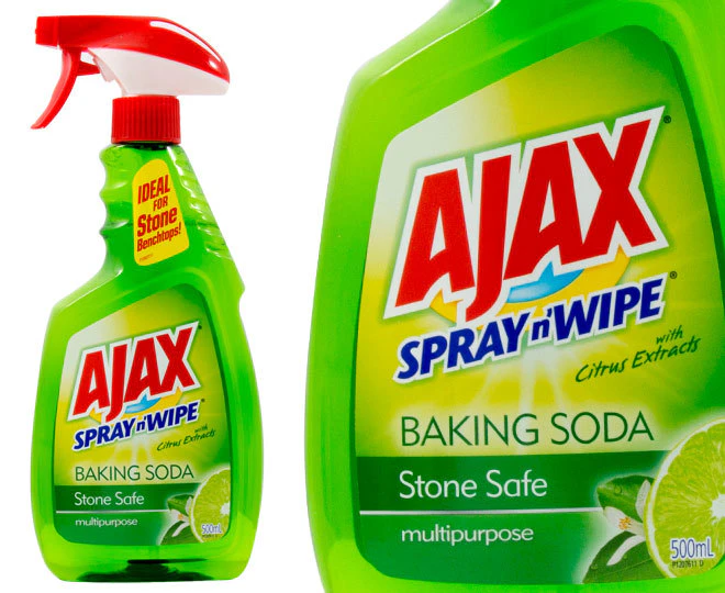 Ajax Spray N Wipe Trigger Multi-Purpose Spray Bottle Baking Soda & Citrus 500ml