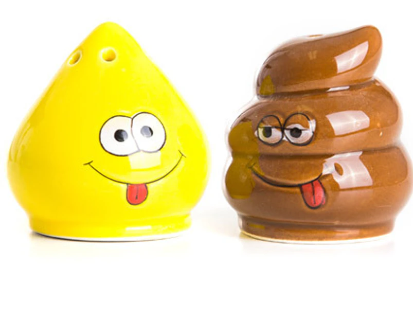 Salt & Pepper Shaker Set: Tinkle & Turd