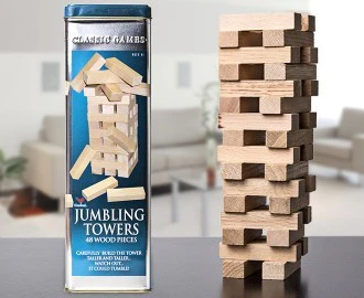 Cardinal Jumbling Towers Wooden Tower Game