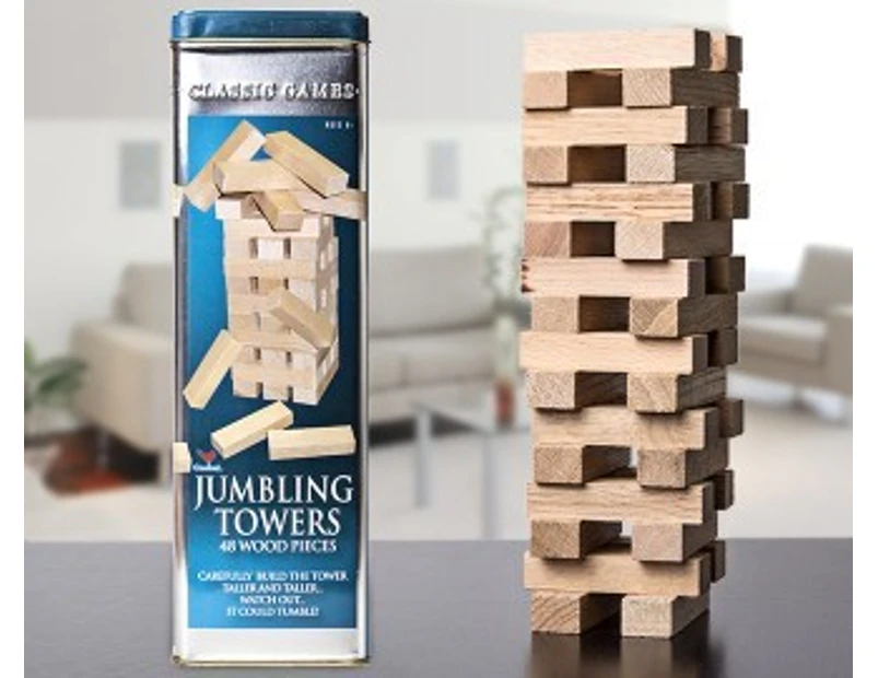 Cardinal Jumbling Towers Wooden Tower Game