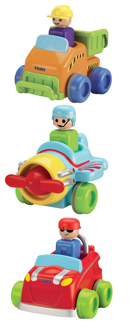 Tomy Toomies Push n Go Cars/Plane/Truck Kids Playing Toy Assorted Designs 12m+