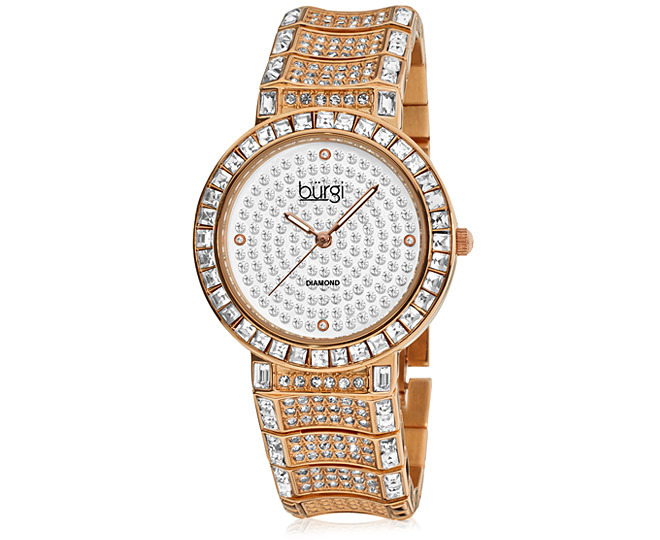 B rgi Women s Baguette Watch Rose Gold Catch