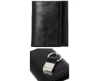 Calvin Klein Trifold Wallet & Key Fob - Black