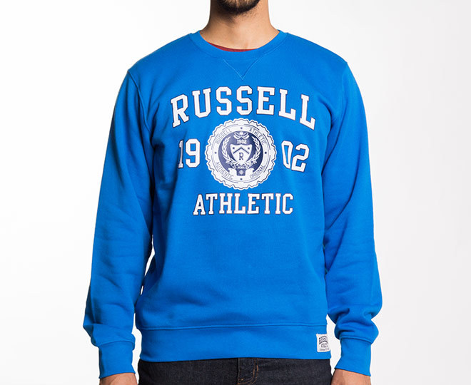 Russell Athletic Men’s Sport Crew Sweater - Sport Blue | Catch.com.au