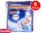 BabyLove Sleepy Nights Pants 9-Pack