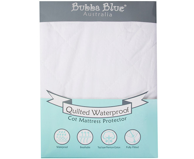 bubba blue quilted mattress protector