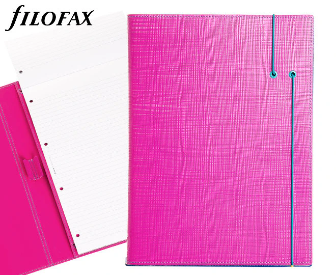 Filofax A4 Apex Folder Note/Document Holder Case Cover Personal Organiser PNK