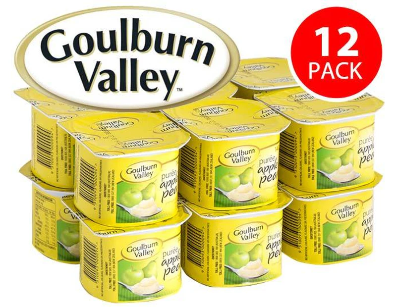 12x Goulburn Valley Apple & Pear Puree 140g