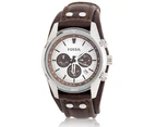 Fossil Men's 45mm Chronograph Watch - Leather Brown