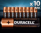 10 x Duracell AAA Coppertop Batteries