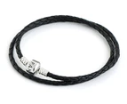 Pandora Black Leather Bracelet - 33cm