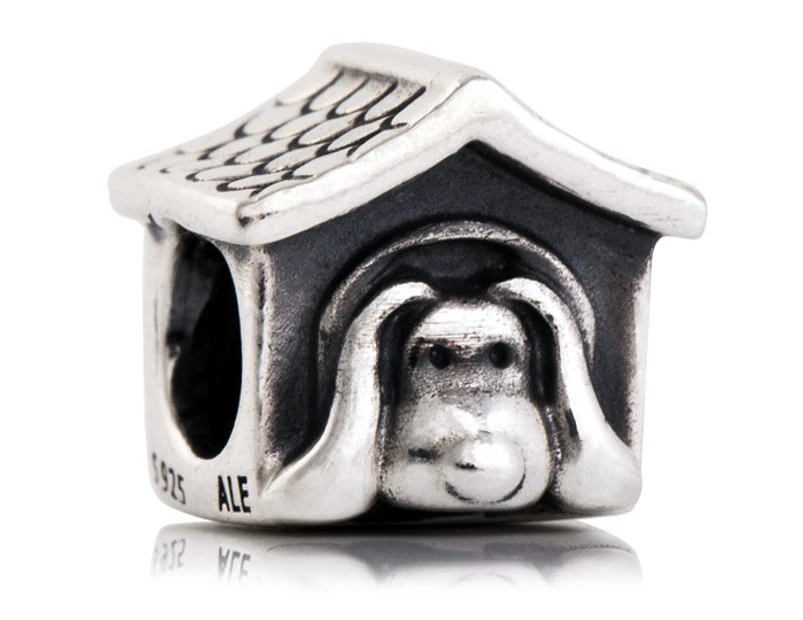 Pandora Doghouse Charm - Silver/Red