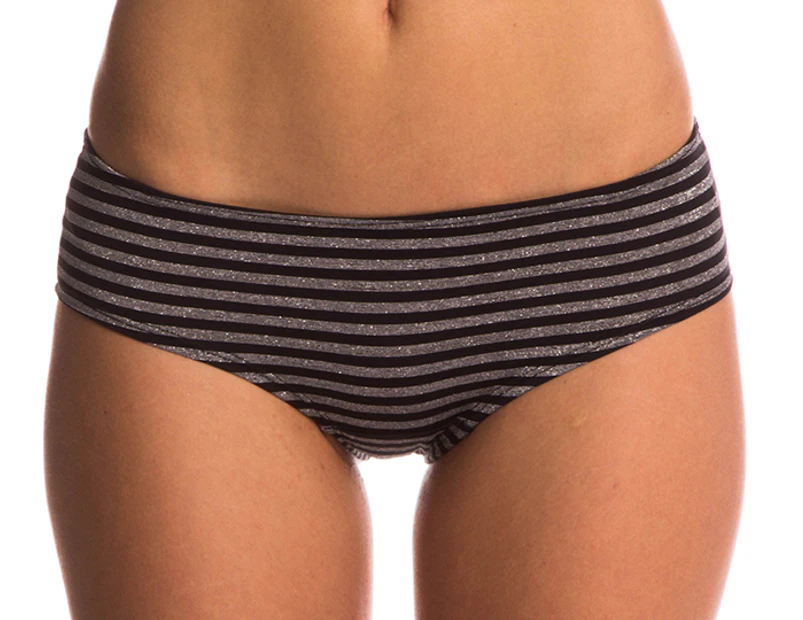 Kayser Women's Hot Pants Underwear - Black/Silver Stripe<!-- -->