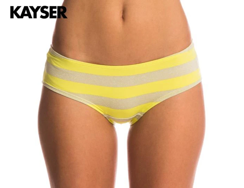 Kayser Women's Hot Pants Underwear - Lemon/Silver Stripe