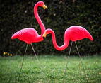 Pink Flamingo Garden Ornaments 2-Pack