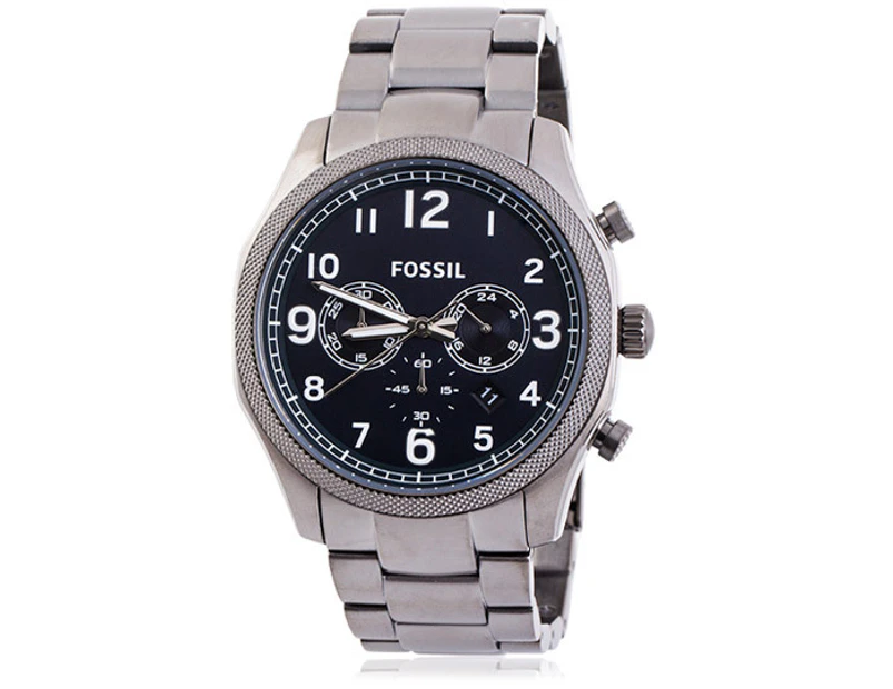 Fossil Men's Foreman Chronograph S/Steel Watch - Smoke