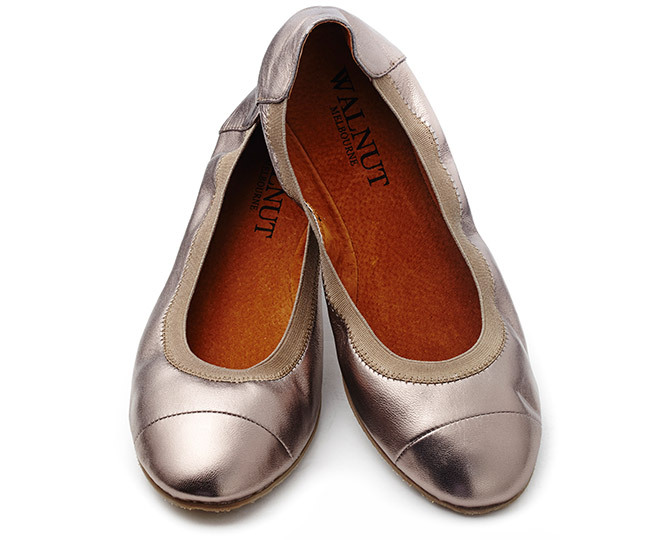 walnut ballet flats