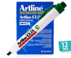 Artline CLIX Whiteboard Marker 12-Pack - Green