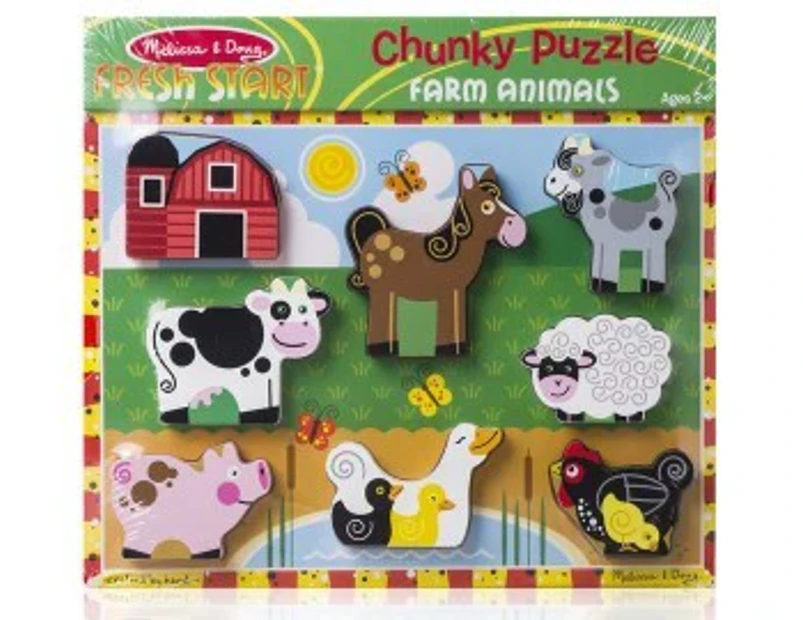Melissa & Doug Chunky Puzzle Farm Animals