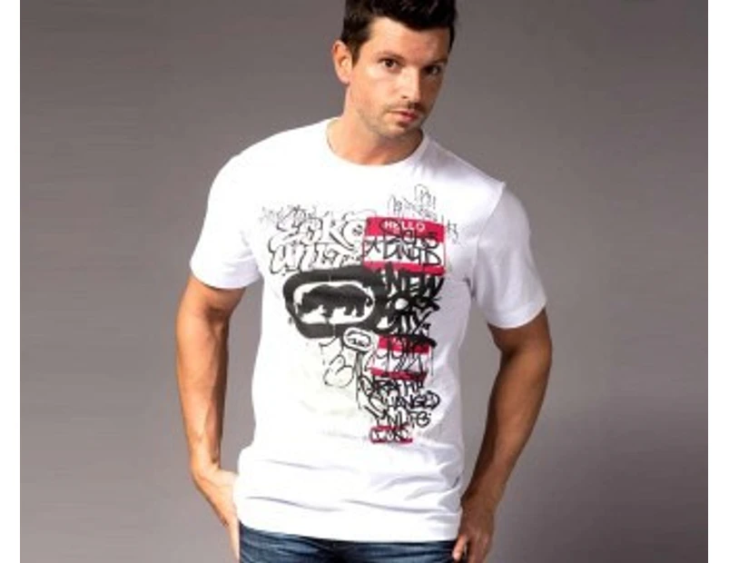 Men's Ecko T-Shirt - Hello Mash White