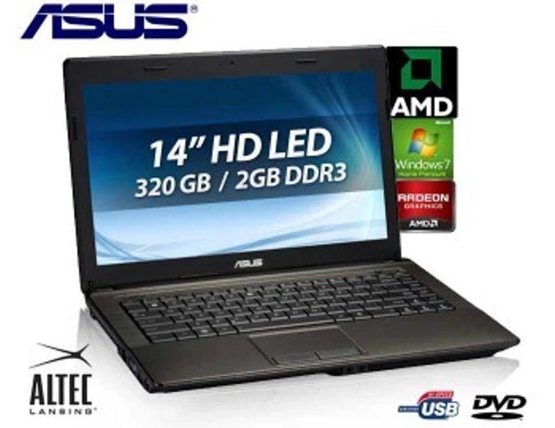 ASUS 14” HD LED AMD Brazos Notebook