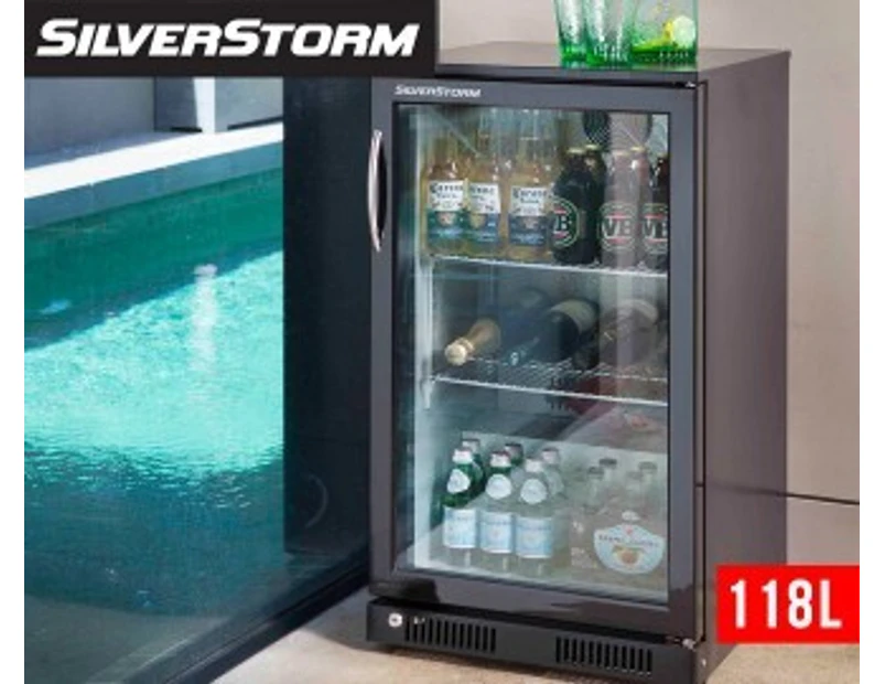 SilverStorm 118L Glass Door Bar Fridge