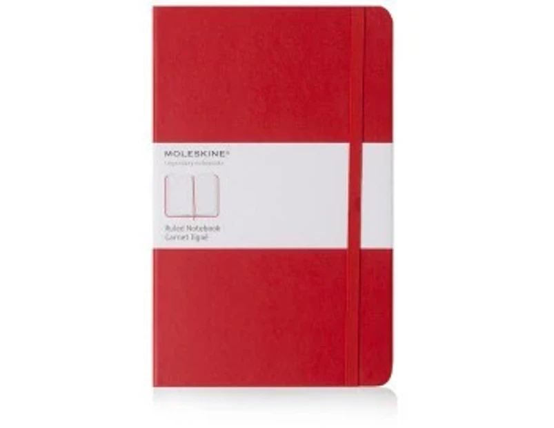 Moleskine Large Ruled Hard Cover Notebook - Red