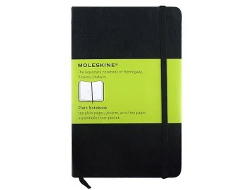 Moleskine Large Plain Hard Cover Notebook - Black