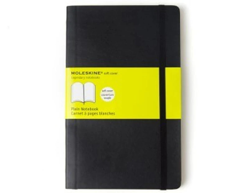 Moleskine Large Plain Soft Cover Notebook - Black
