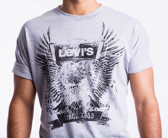 Levi's Men's Hunted Eagle Tee - Grey 